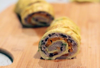 Rolled Egg in Three Colors Recipe (Trứng Cuộn Tam Sắc)